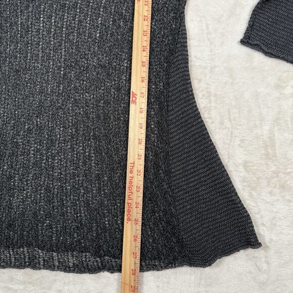 Eileen Fisher Womens Long Sleeve Open Knit Metallic Tunic Sweater Size Small - Picture 7 of 7